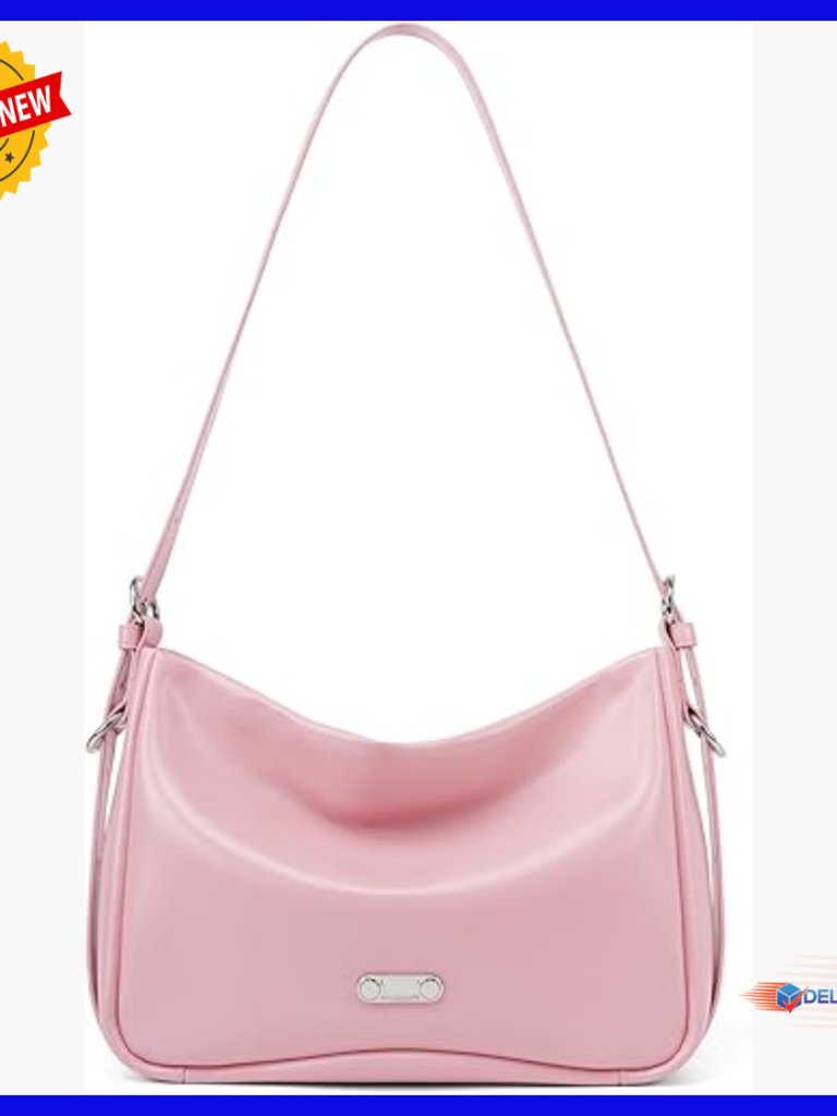 Large Capacity Hobo Crossbody Bag With Adjustable Strap, Soft Pu Leather